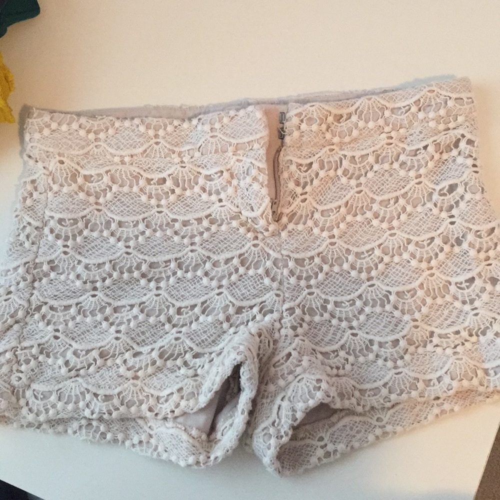 EXPRESS high waisted lace shorts